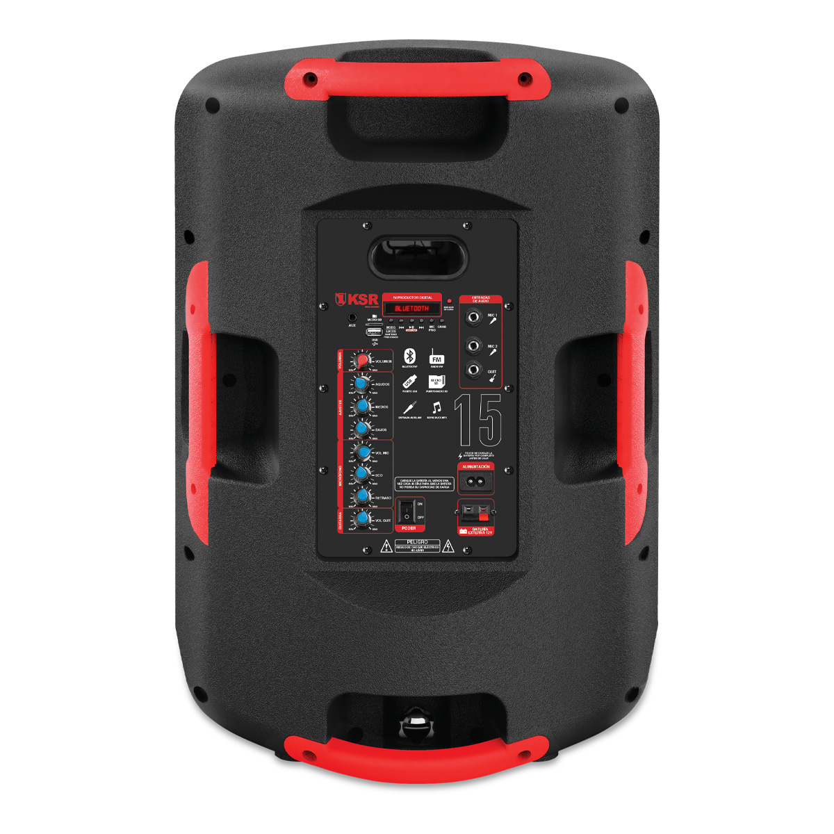 Bocina Kaiser Msa-9015sc Con Bluetooth Negra 100v/240v.