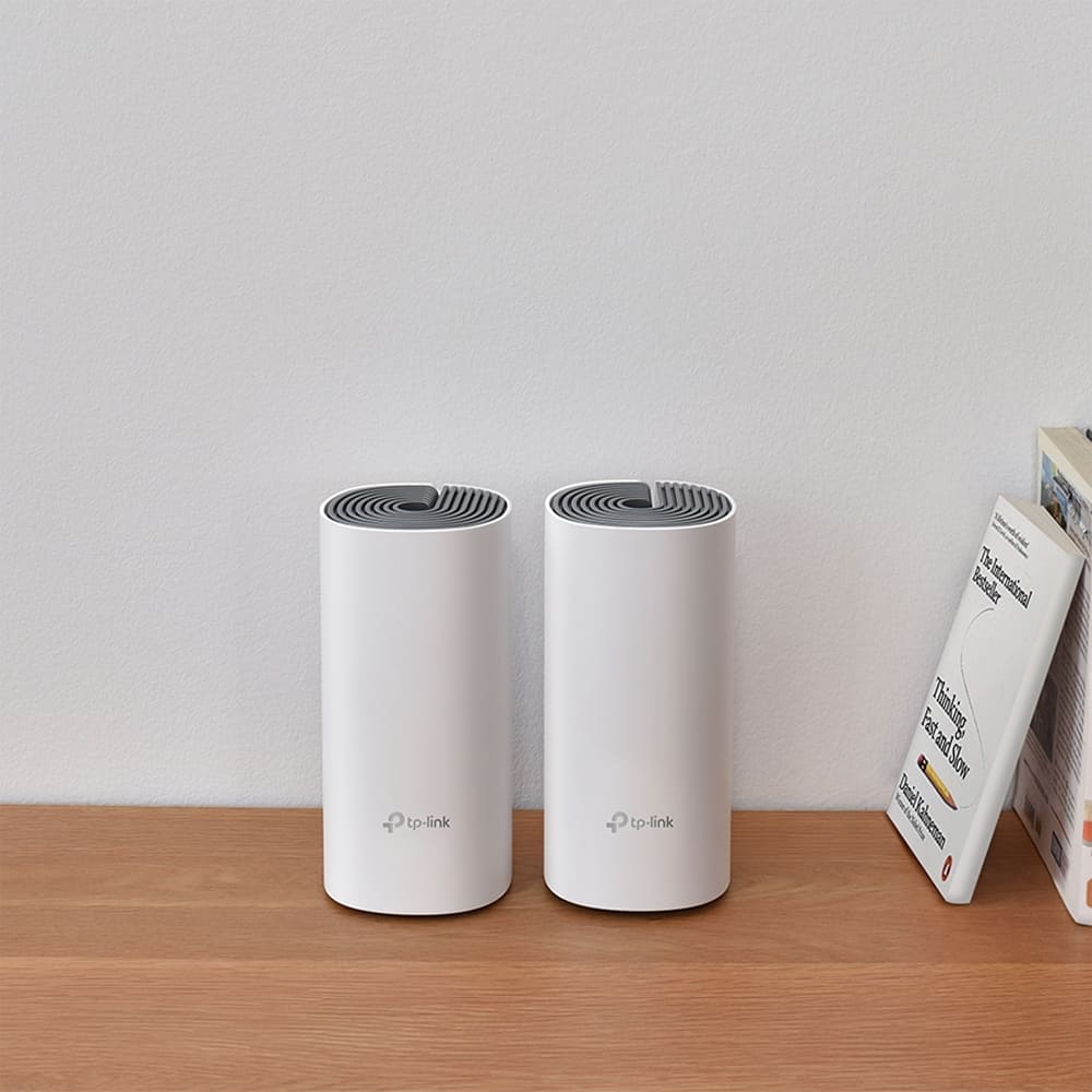 Sistema Wi-Fi Mesh TP-Link Deco E4 (2-pack), AC1200, de doble banda, Blanco.