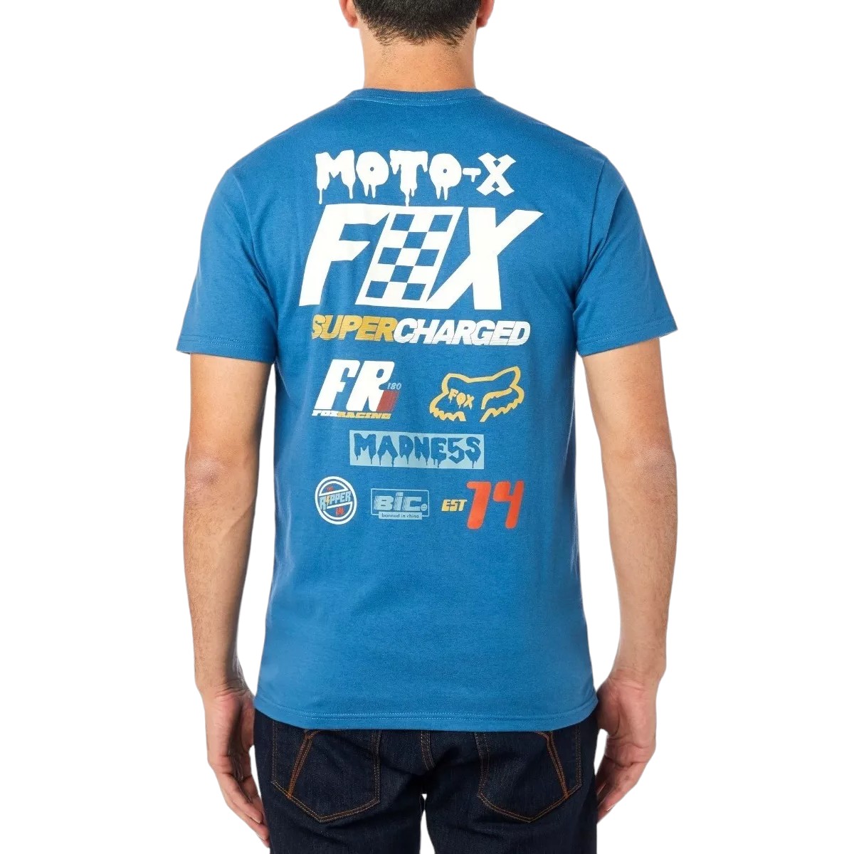 Playera Fox Super Charged Cuello Redondo Original De Hombre .