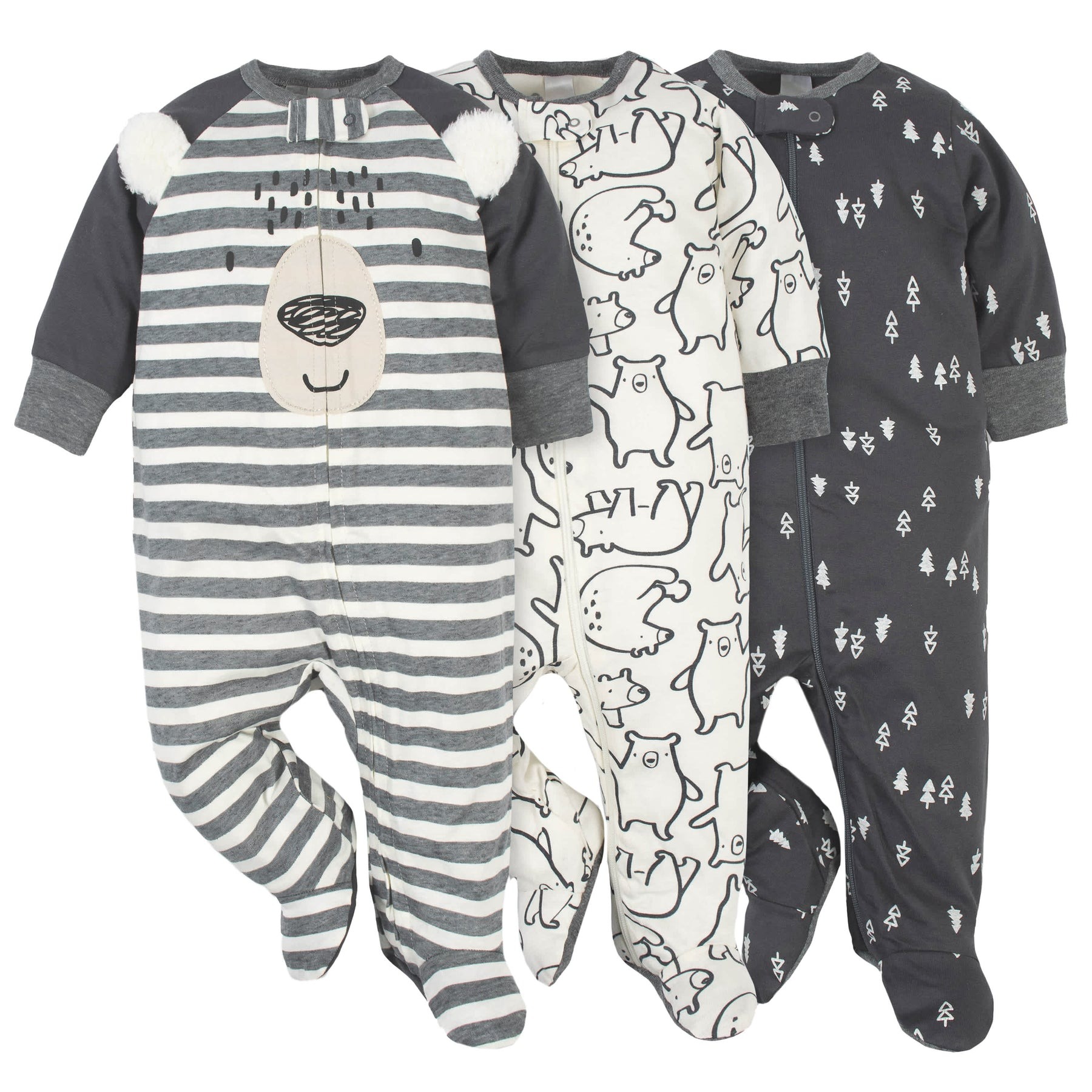 Gerber Premium Set 3 Piezas Mameluco Oso Dormilon Bebe