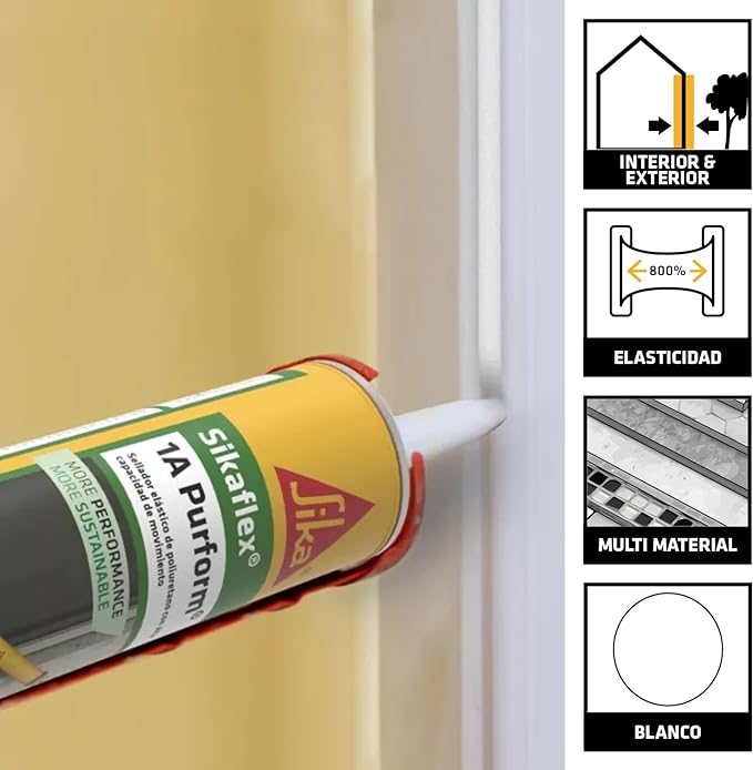 Sikaflex 1A Purform- Sellador De Juntas Elástico-blanco - 300 Ml 750748.