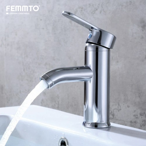 Llave Mezcladora Baja Monomando para Lavabo Fregadero Grifo Lavamanos Baño Femmto