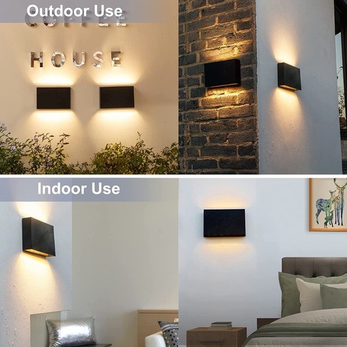Lampara Arbotante Pared Exterior Interior Para Baño Led 12w
