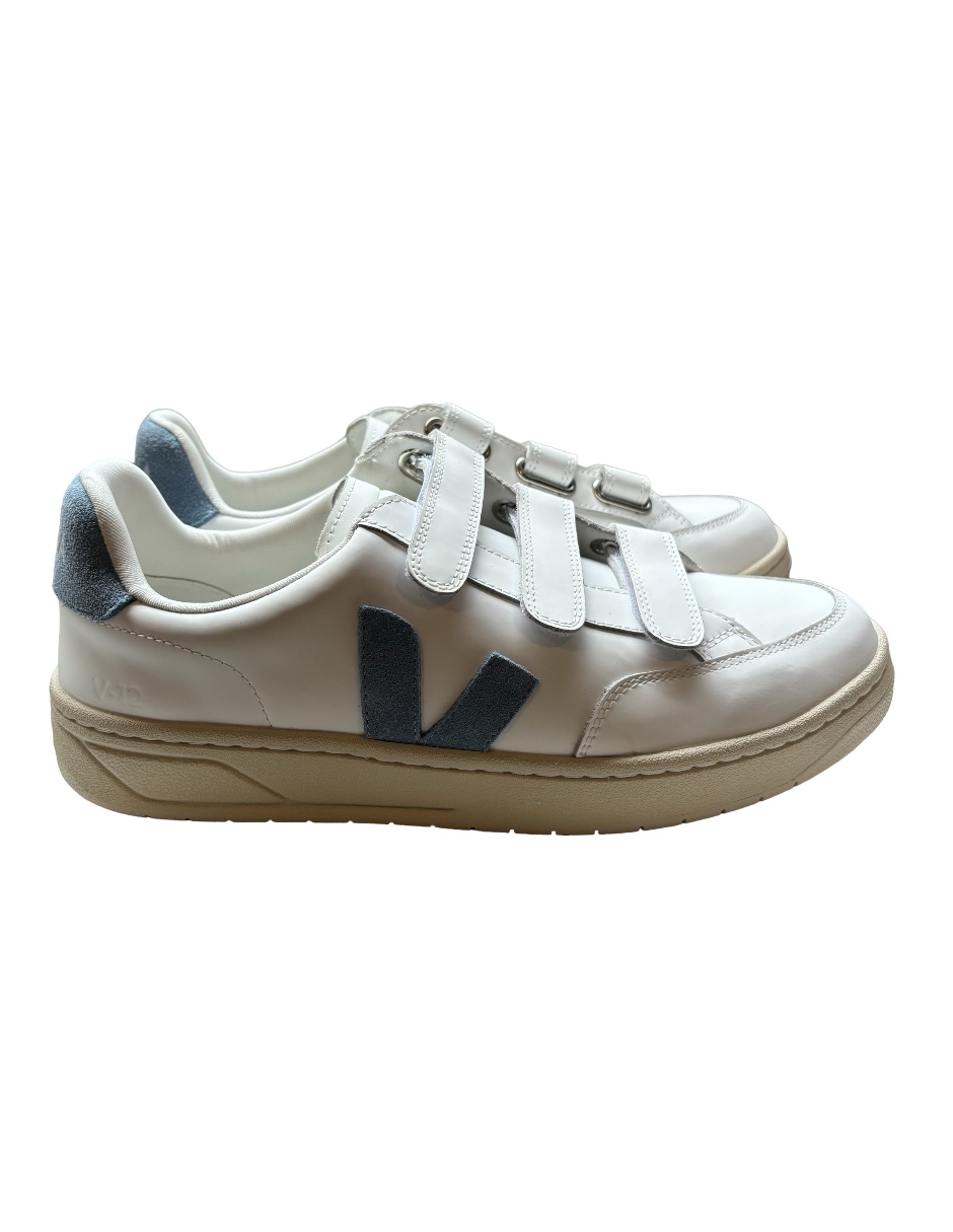 Tenis Veja V-12 White Logo Blue talla 25