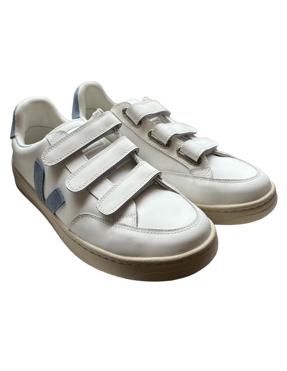 Tenis Veja V-12 White Logo Blue talla 25