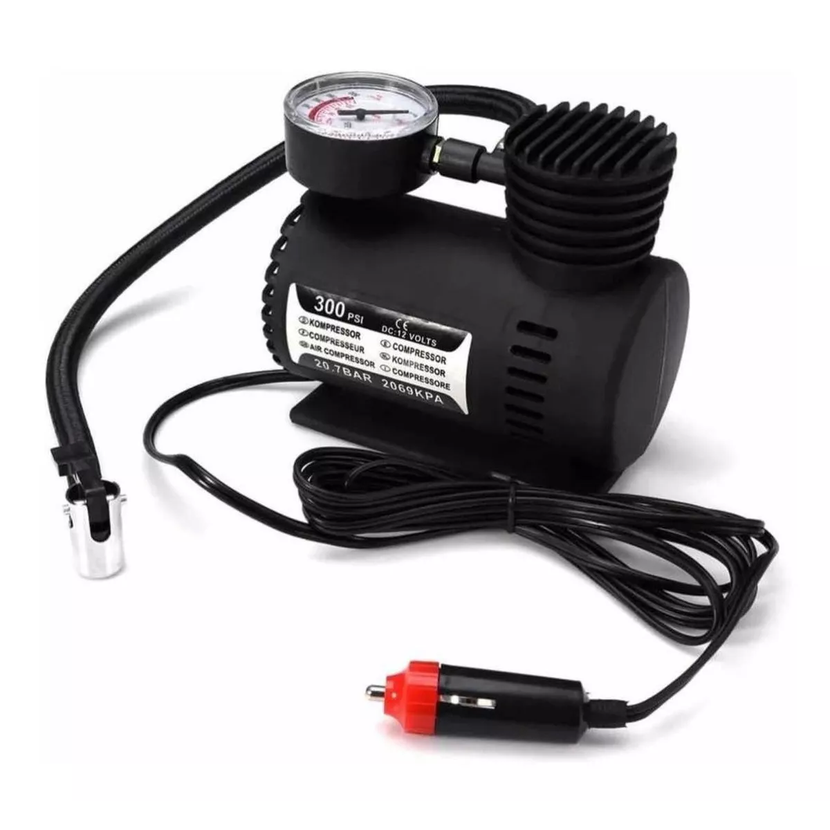 Mini Compresor Aire 12v 300 Psi Bicicletas Moto / E-roca