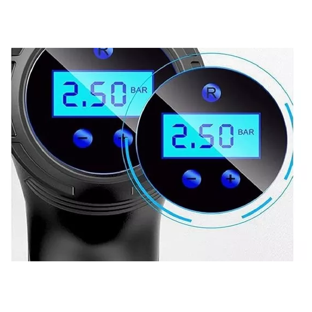 Compresor Inflador Bomba Aire Llantas Portatil 12v Auto Lcd