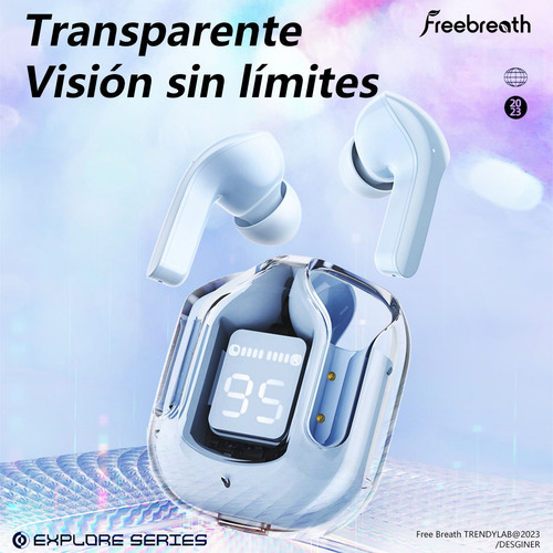 Audífonos Gamer Inalámbricos Free Breath Z9 Digital Reducción Ruido Ipx4 Azul