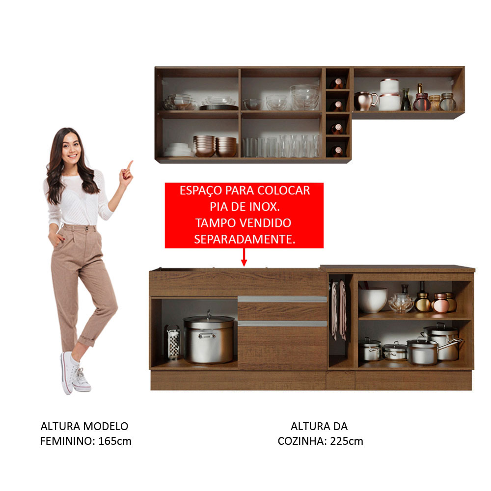 Cocina Integral Modular Madesa Parma 220cm MM.