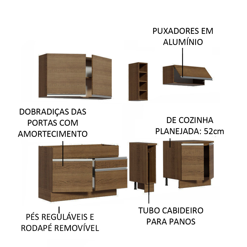 Cocina Integral Modular Madesa Parma 220cm MM.