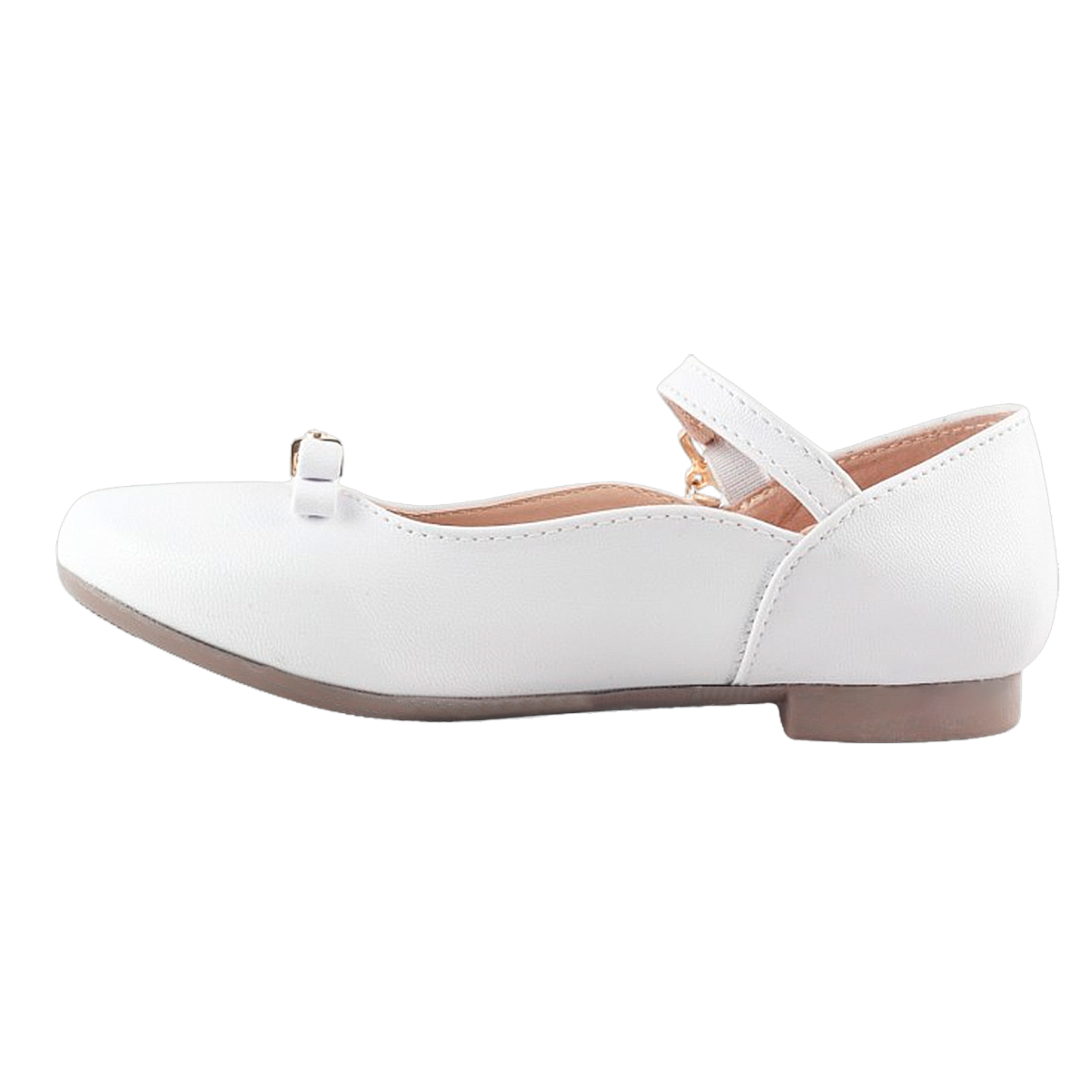 Zapato Niña Primera Comunión Bautizo Flats Blancas 807-b
