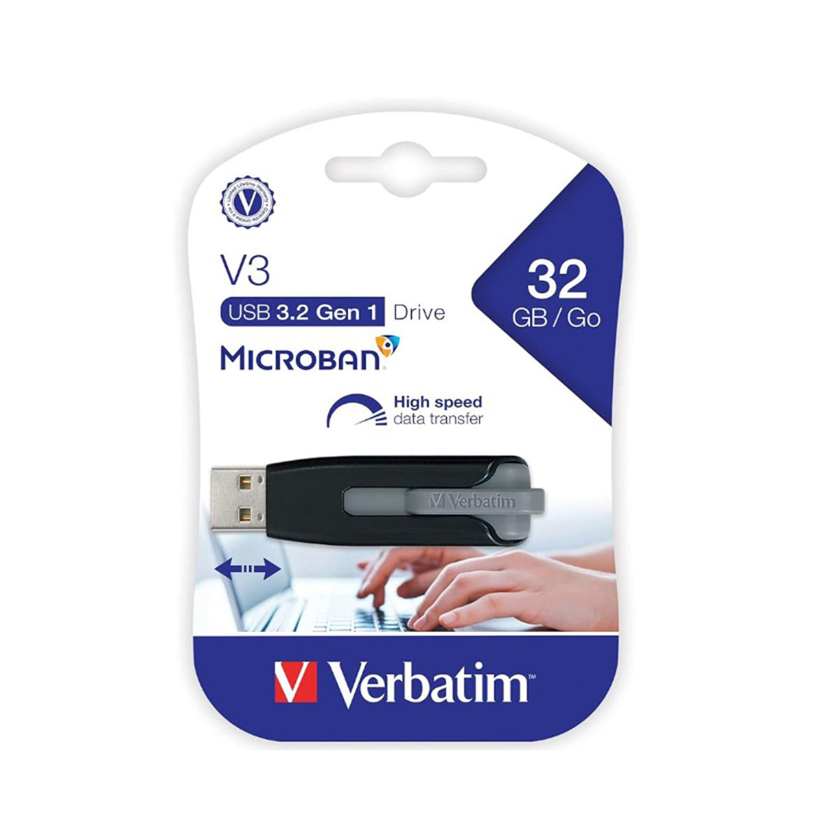 Memoria USB 32GB Store 'N' Go V3 USB 3.0 BLACK/GREY Verbatim 49173.