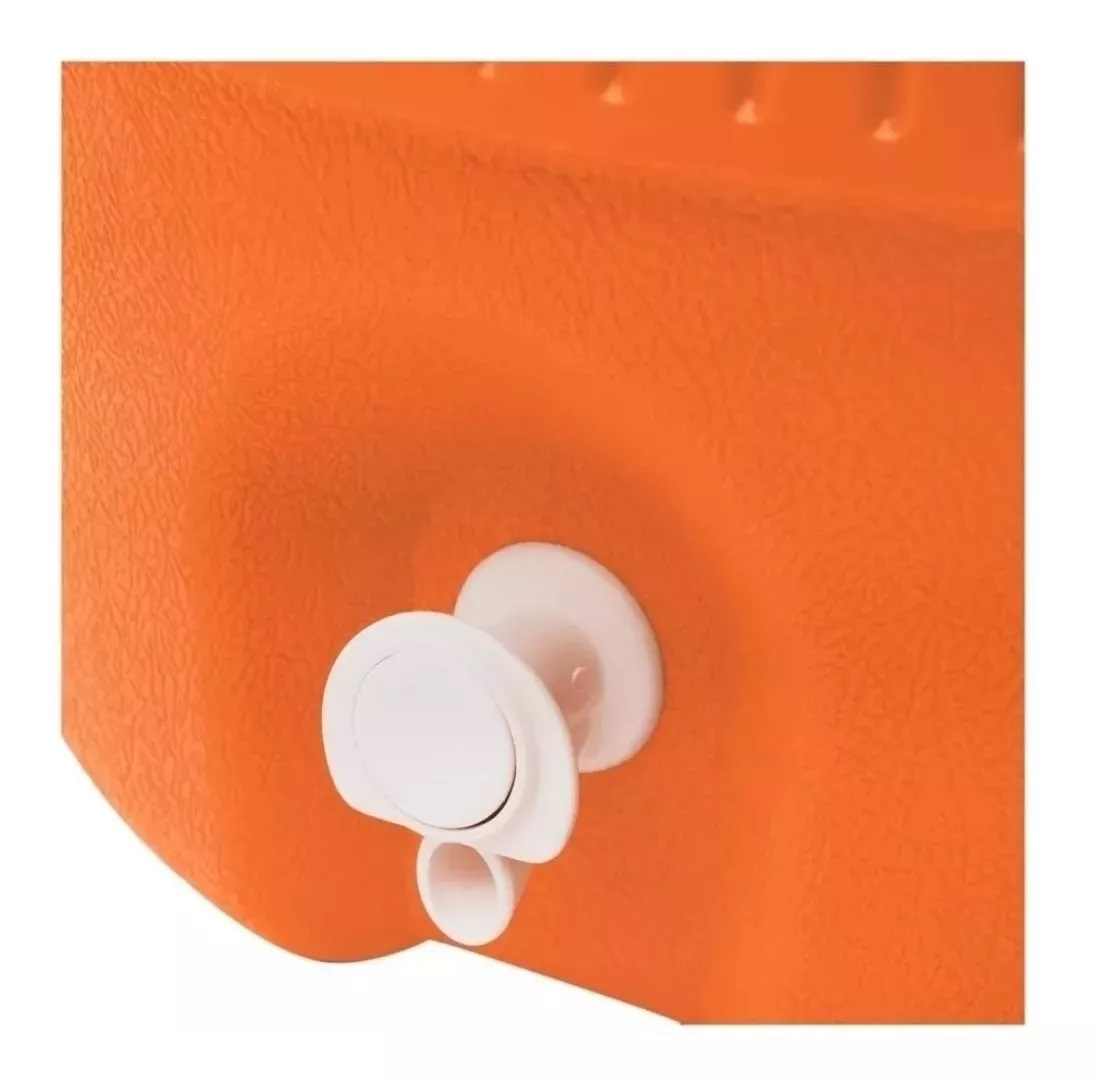 Hielera Termo Dispensa 5 Galones  Con Grifo Igloo Color Naranja.