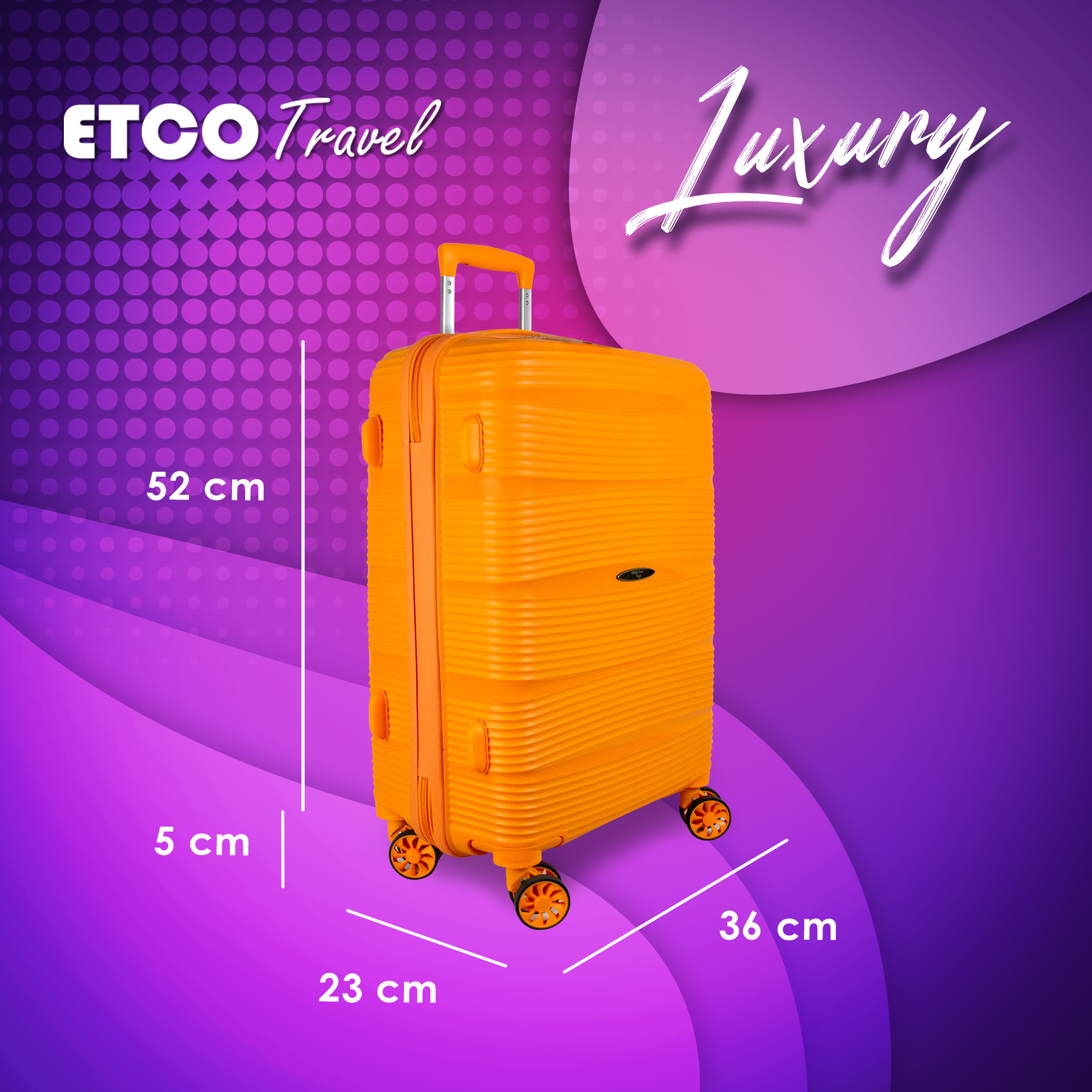 Maleta De Viaje Luxury Carry On 10kg Equipaje De Mano Avion Cabina Seguridad Tsa Etco Travel.