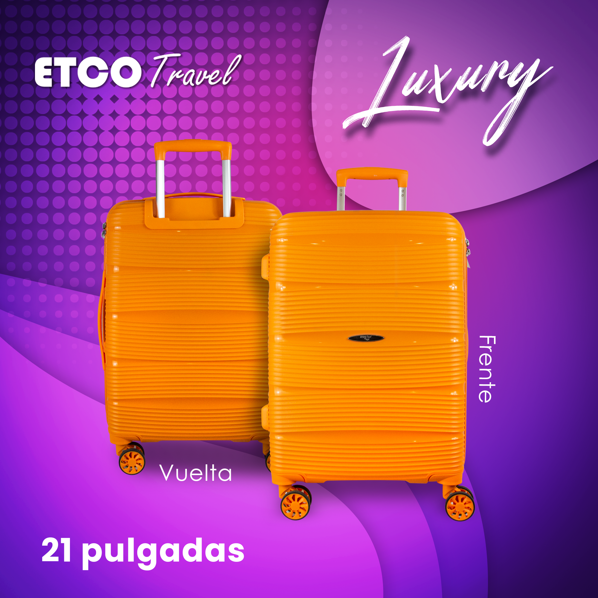 Maleta De Viaje Luxury Carry On 10kg Equipaje De Mano Avion Cabina Seguridad Tsa Etco Travel.