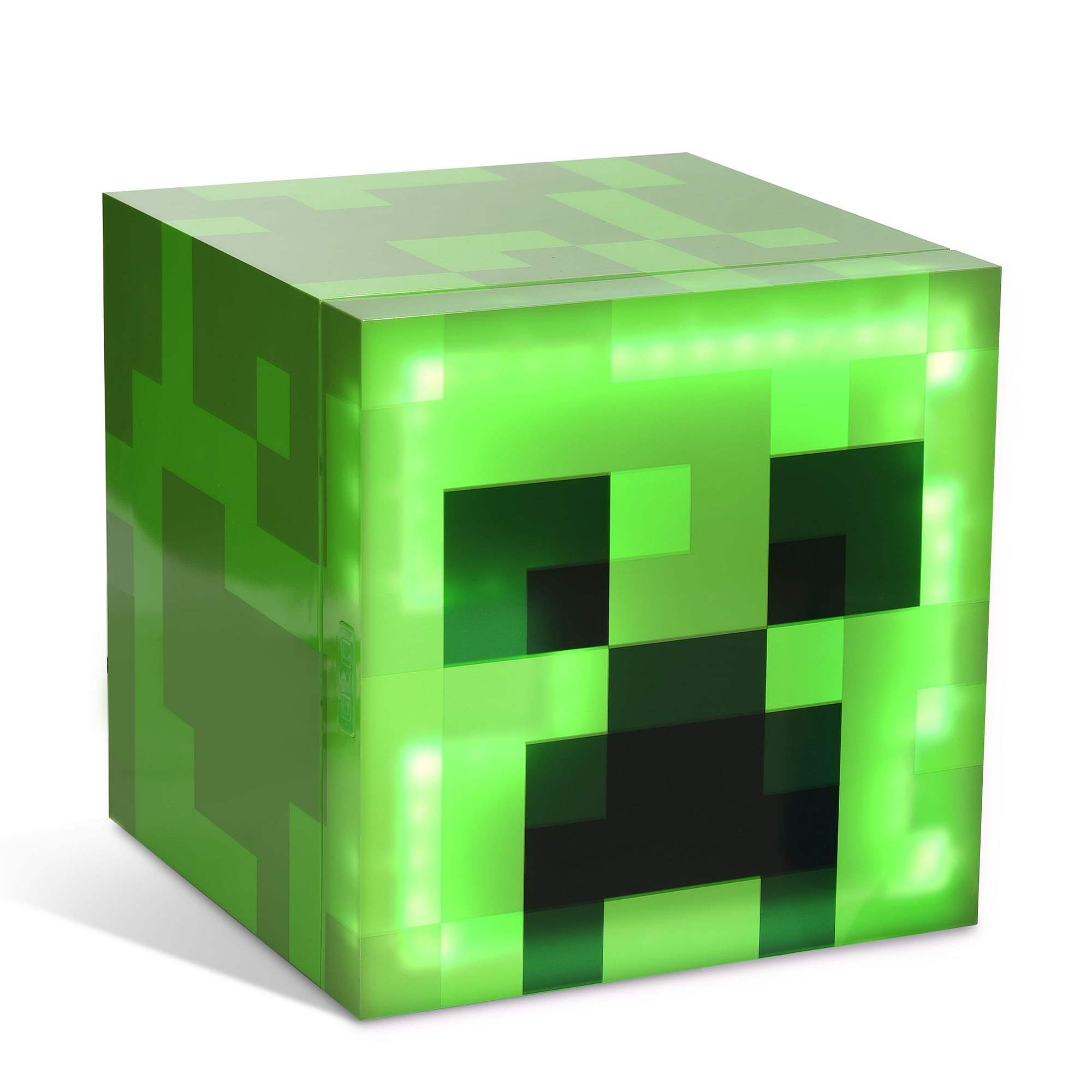 Mininevera Minecraft Green Creeper Cabeza 9 Latas Puerta Iluminación.
