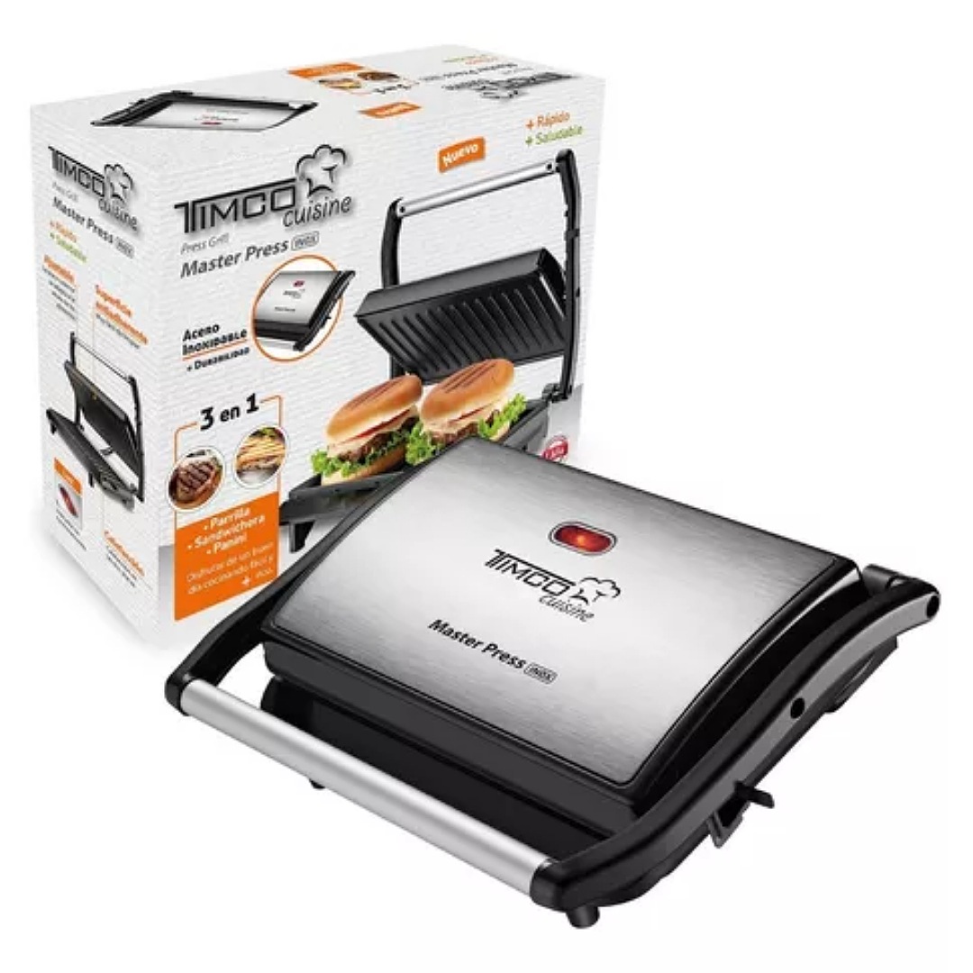 parrilla-panini-sandwichera-doble-placa-antiadhente-timco-color-negro