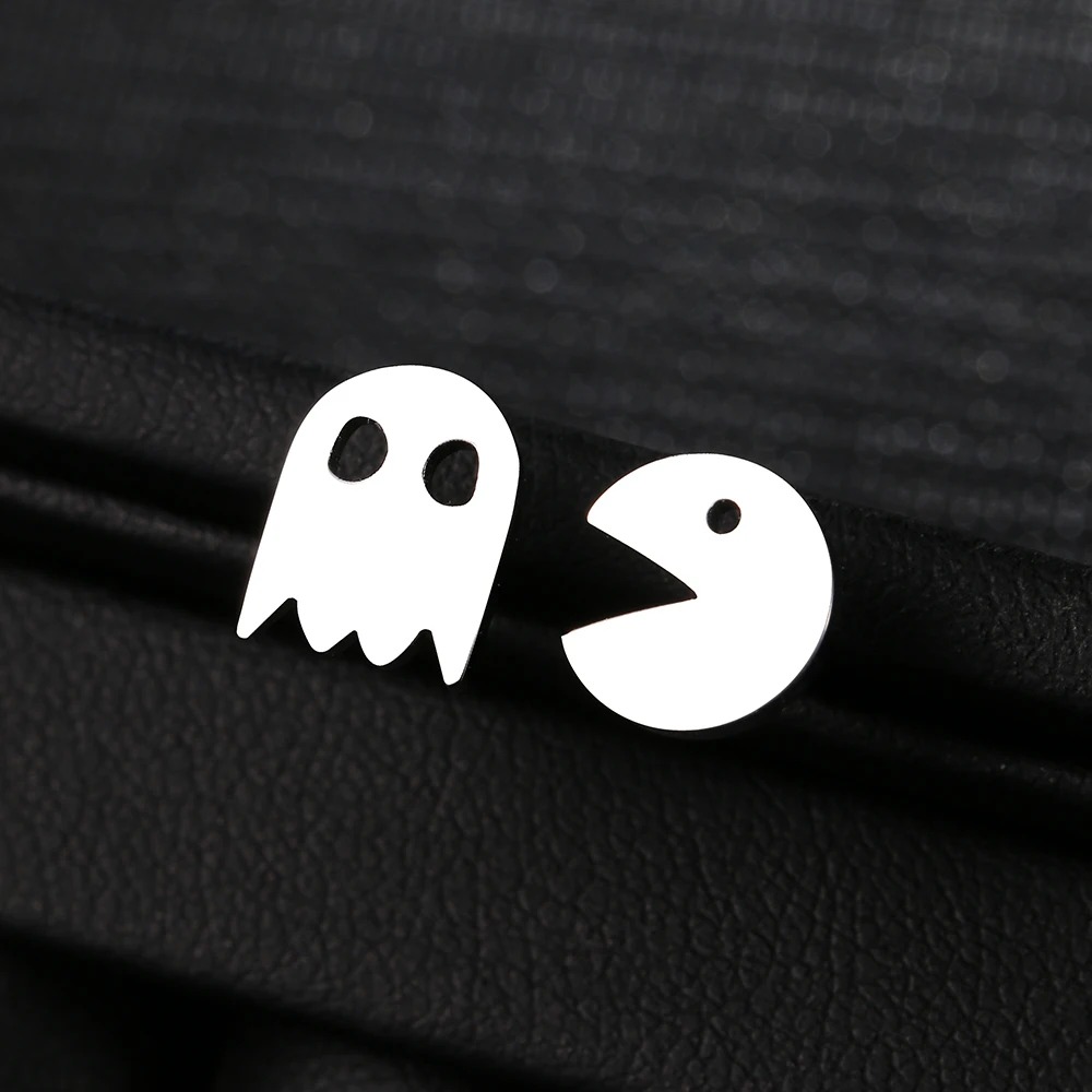 Aretes Pendientes Videojuego Fantasma Pacman Moda Fiesta Regalo