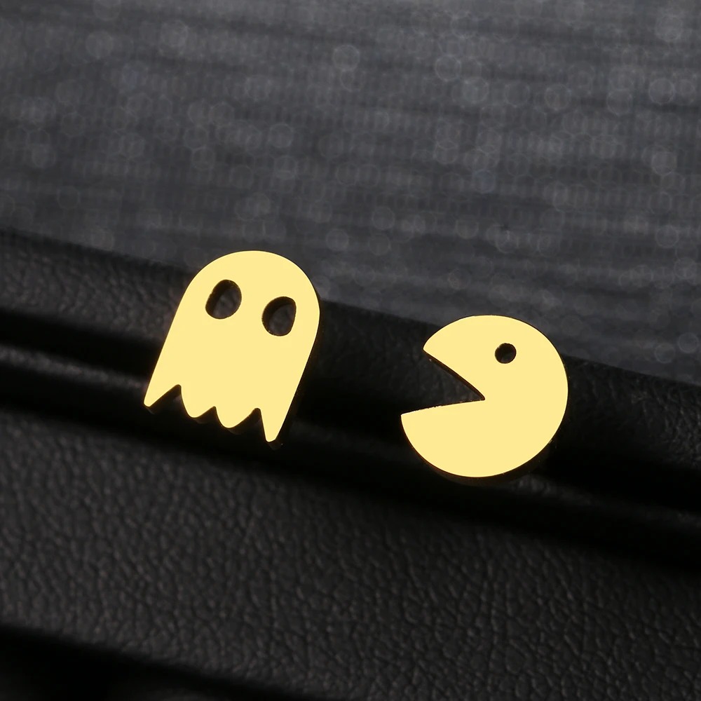 Aretes Pendientes Videojuego Fantasma Pacman Moda Fiesta Regalo
