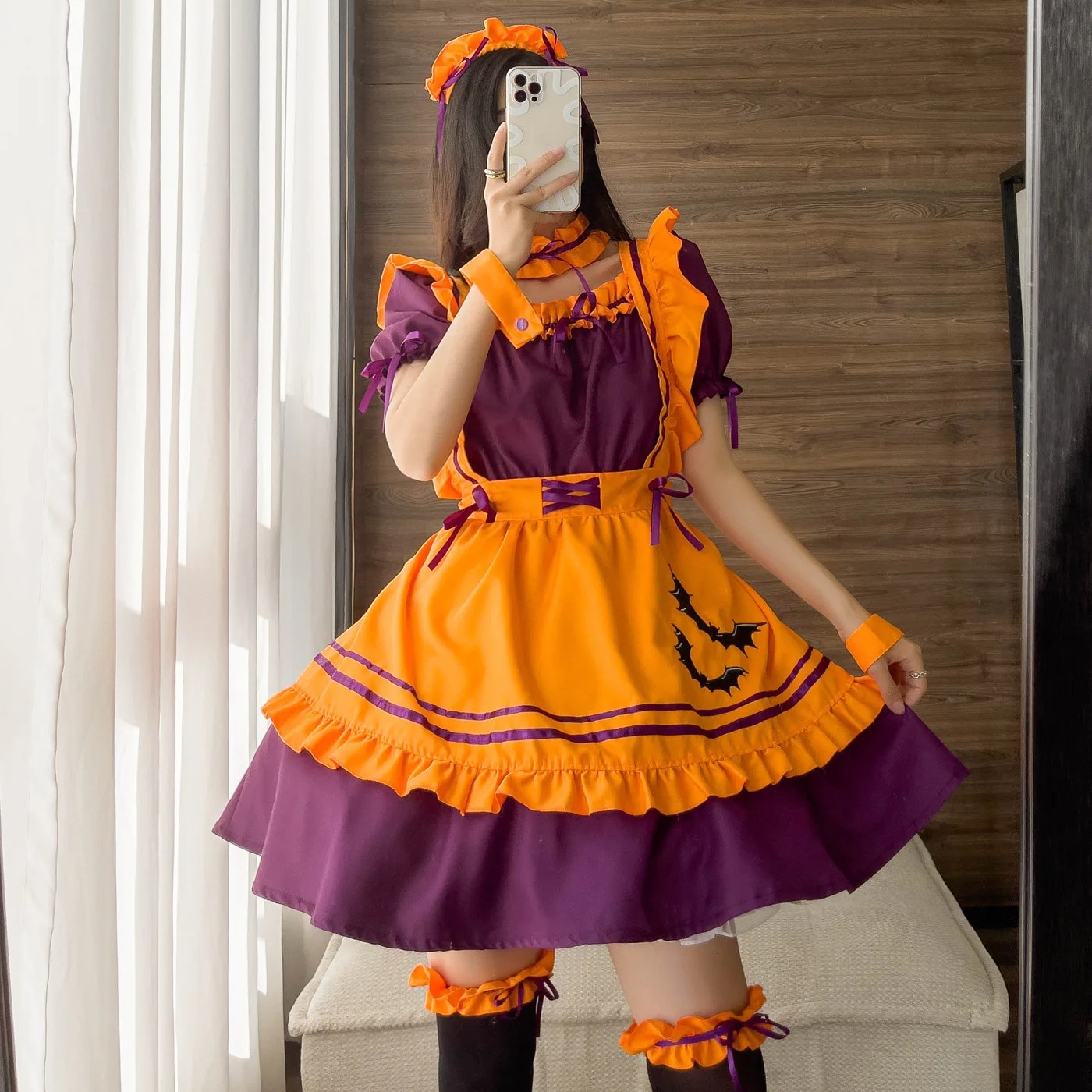 Disfraz Sexy Cosplay Vestido Largo Murcielago Anime Halloween