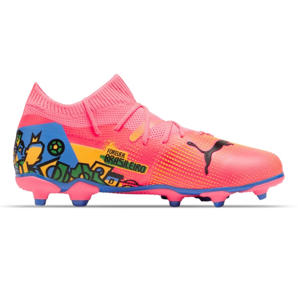 Tenis Puma de Futbol Future 7 Match FG/AG Jr Rosa Unisex 107841 01.