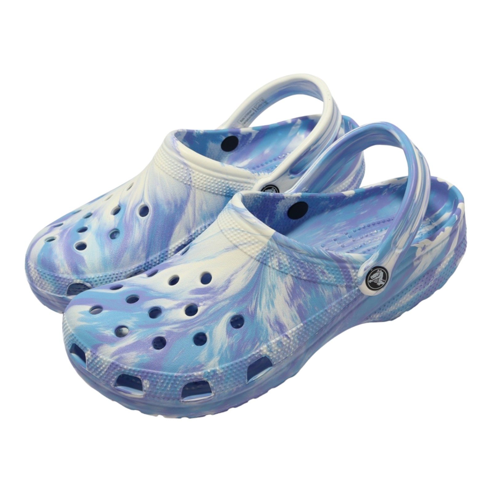 Chanclas Crocs De Hombre SANDALIAS CROCS HOMBRE AZUL CROCS CLASSIC MARBLED  CLOG WHI/OXGN
