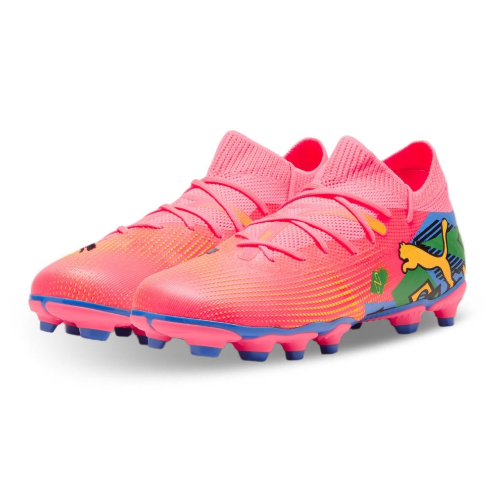 Tenis Puma de Futbol Future 7 Match FG/AG Jr Rosa Unisex 107841 01.