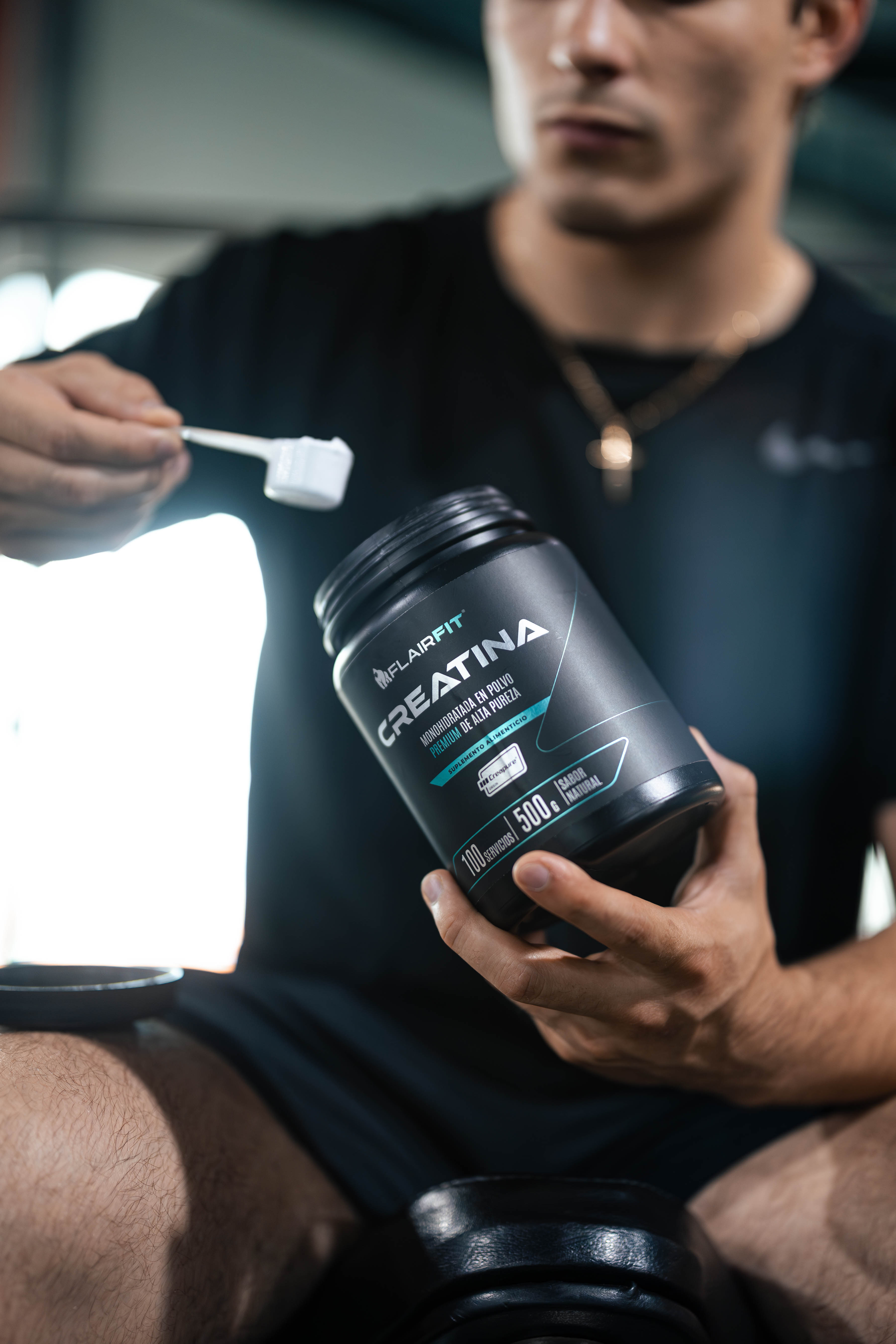Flairfit Creatina Monohidratada Creapure® De Alta Pureza En Polvo 500g, Sabor Natural.