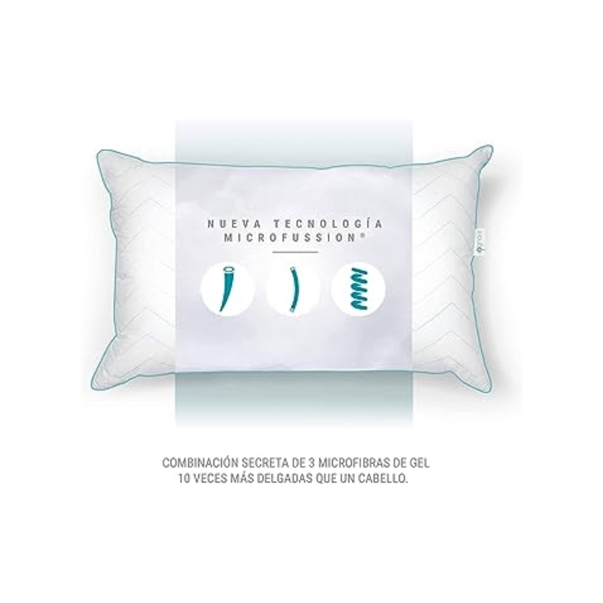 Almohada Sognare Estándar Fussion Suavidad Calidad Semi Firme - Blanco.