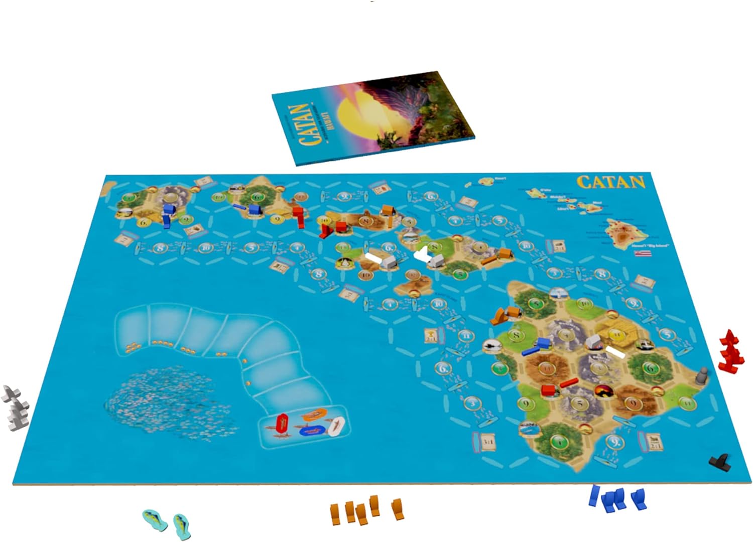 Catan Escenario Hawai'i Inglés Catan Juego 3 a 4 Jugadores