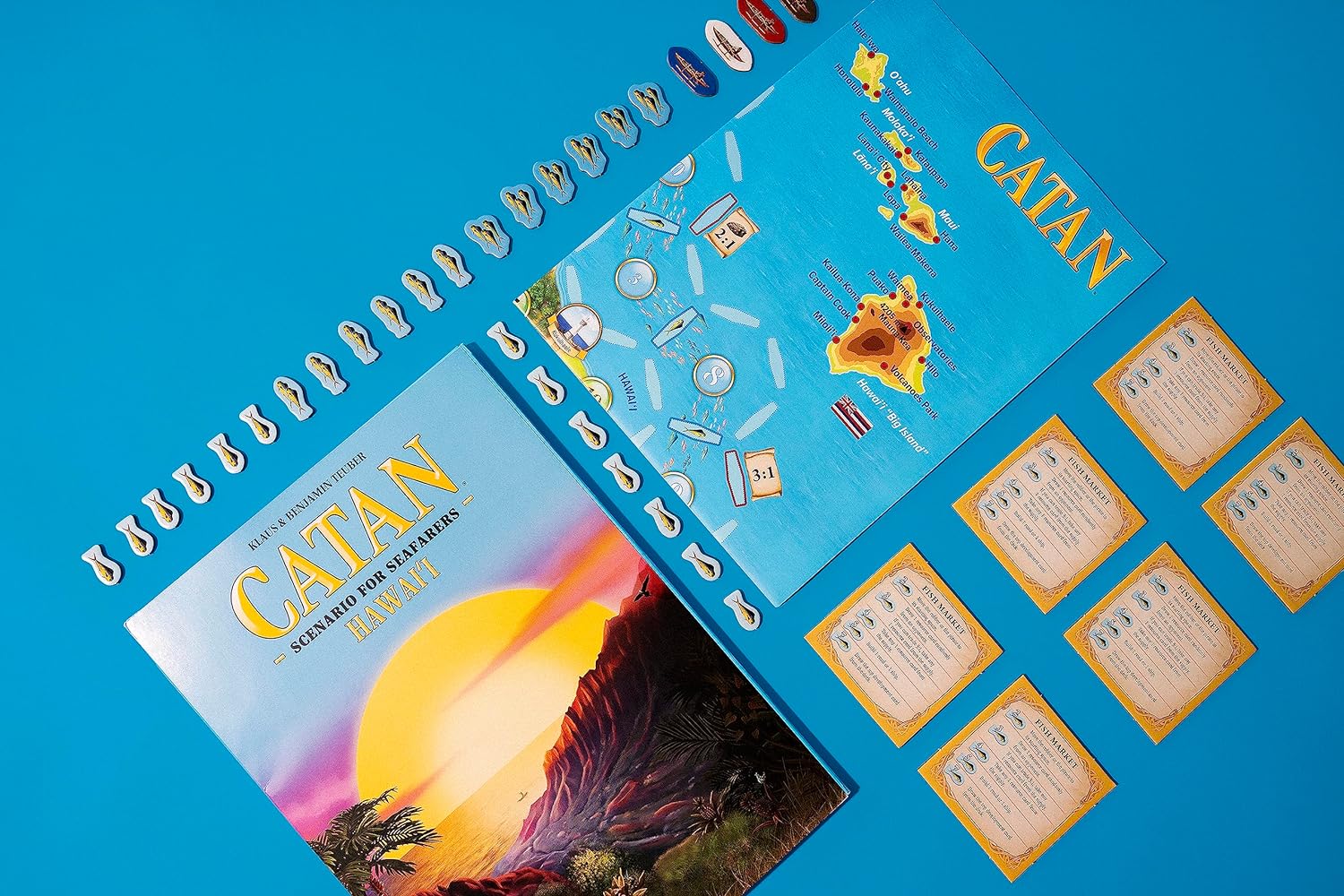 Catan Escenario Hawai'i Inglés Catan Juego 3 a 4 Jugadores