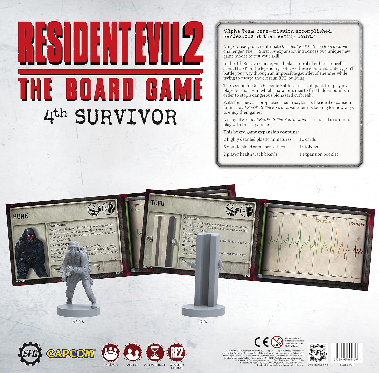 Resident Evil 2 4th Survivor Expansion Inglés Steamforged Games Juego 1 a 4 Jugadores