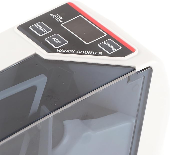 A Mini Máquina Contadora de Dinero Portátil, Mini Máquina Contadora de Efectivo Pequeña de Mano para Moneda Multinacional, Contador de Billetes Práctico (Enchufe de EE. UU.).