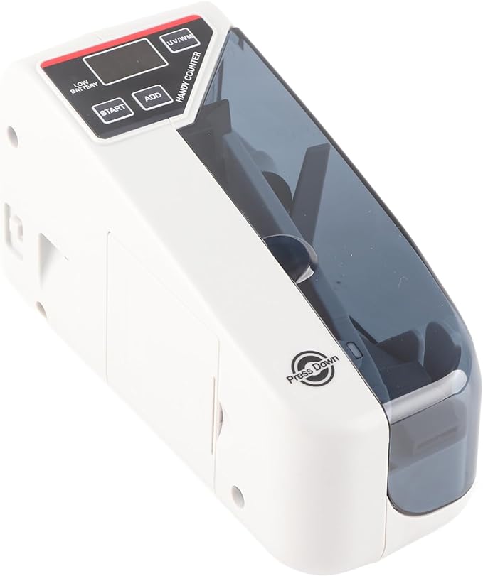 A Mini Máquina Contadora de Dinero Portátil, Mini Máquina Contadora de Efectivo Pequeña de Mano para Moneda Multinacional, Contador de Billetes Práctico (Enchufe de EE. UU.).