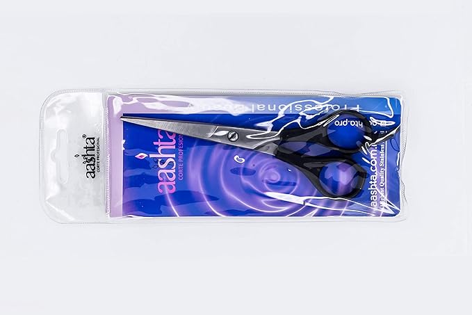 Tijeras Para Estilista Barber Peluquero Corte de Cabello Aashta 5.5" Mango de Plastico.
