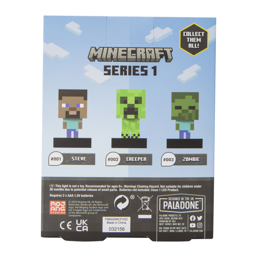 Paladone Minecraft Creeper 3D Microsoft Coleccionable Lampara Noche