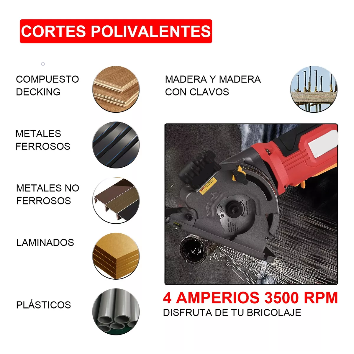 Mini Sierra Circular Compacta 480w Con Corte Por Láser