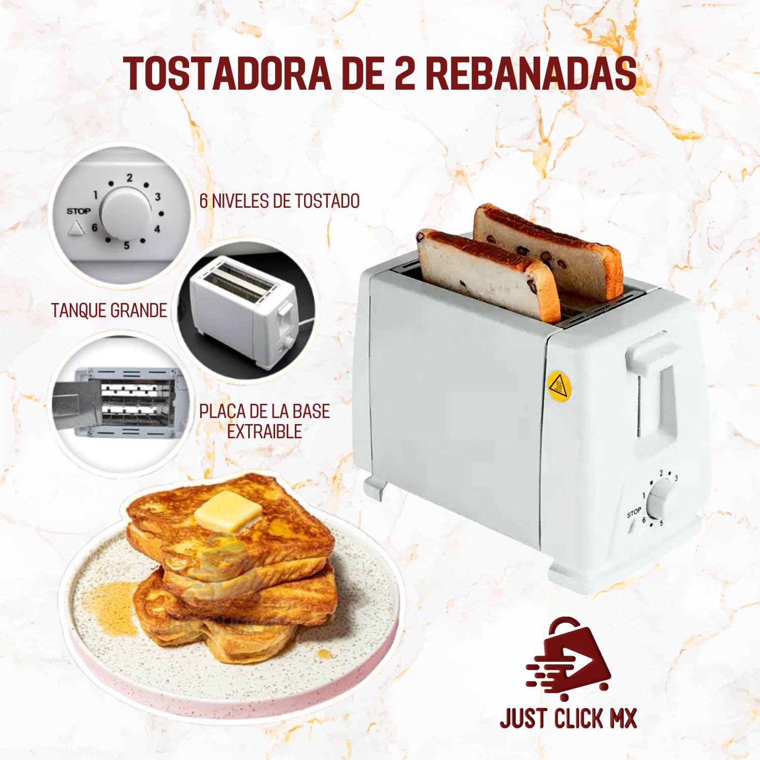 Tostadora Eléctrica 2 Rebenadas