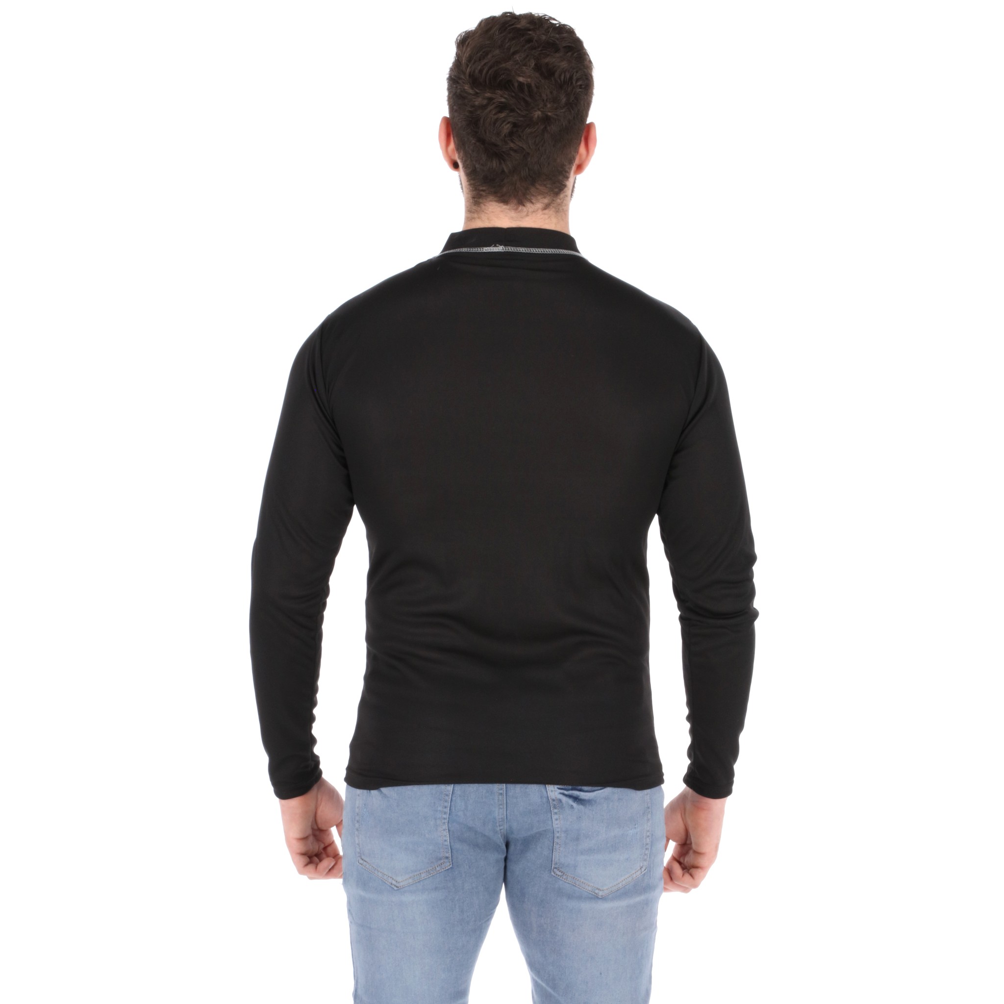 Playera Deportiva Manga Larga Color Negro Para Hombre CHB Chili Beans Clothing Co.