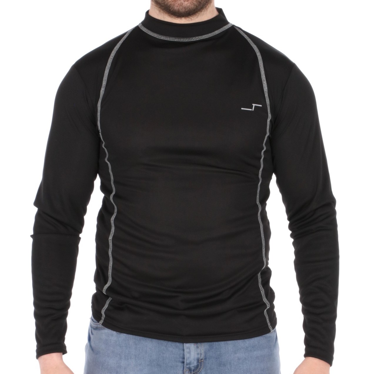 Playera Deportiva Manga Larga Color Negro Para Hombre CHB Chili Beans Clothing Co.