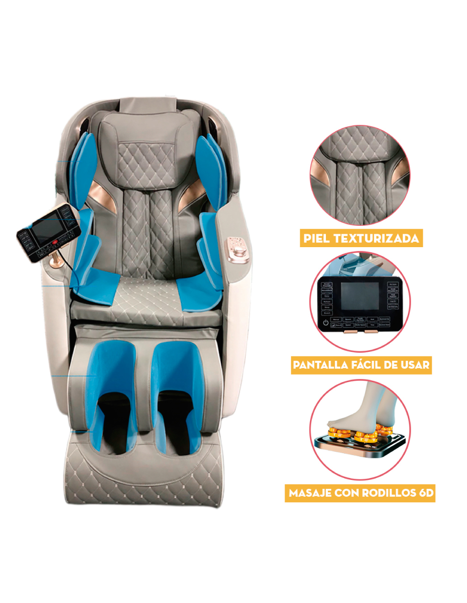 Sillón De Masaje Con Pantalla Integrada (Conexión inalámbrica para música Wifi) gravedad cero 