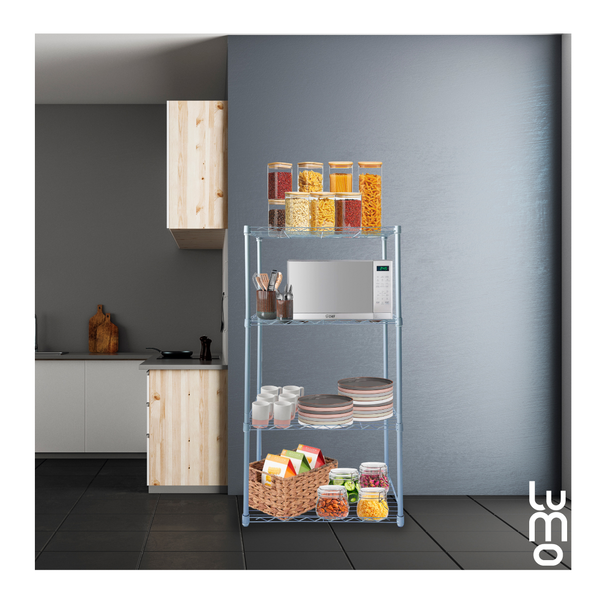 Rack  Estante Metalico Multiusos Con Repisas 4 niveles.