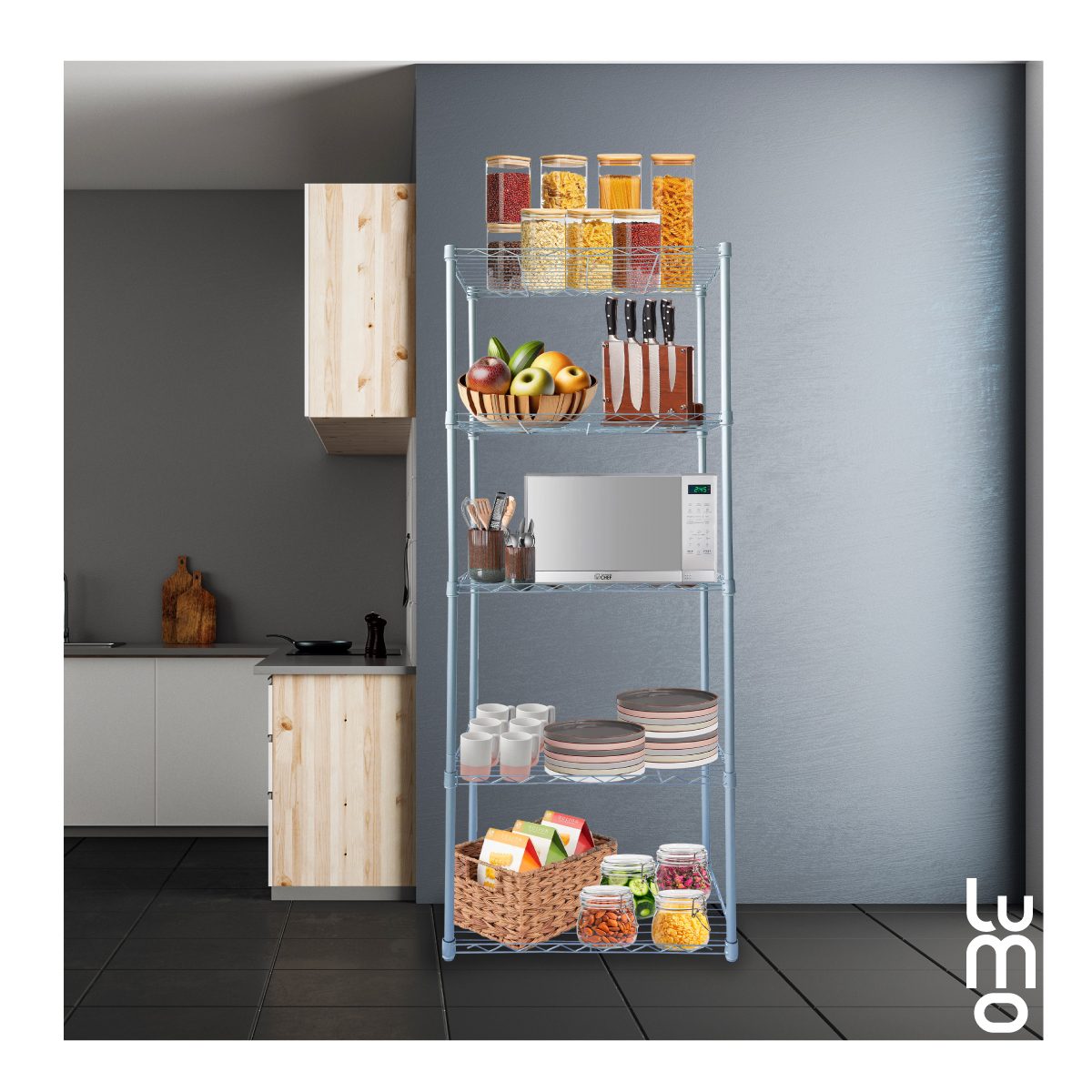 Rack  Estante Metálico Multiusos Con Repisas 5 Niveles.