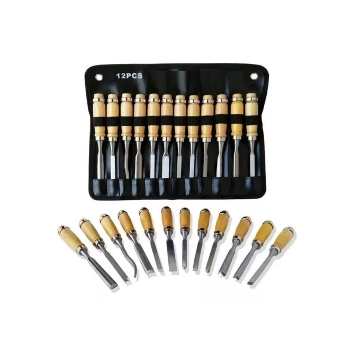 Juego Cincel  Madera Gubia Carpintero Tallado 12 pzs