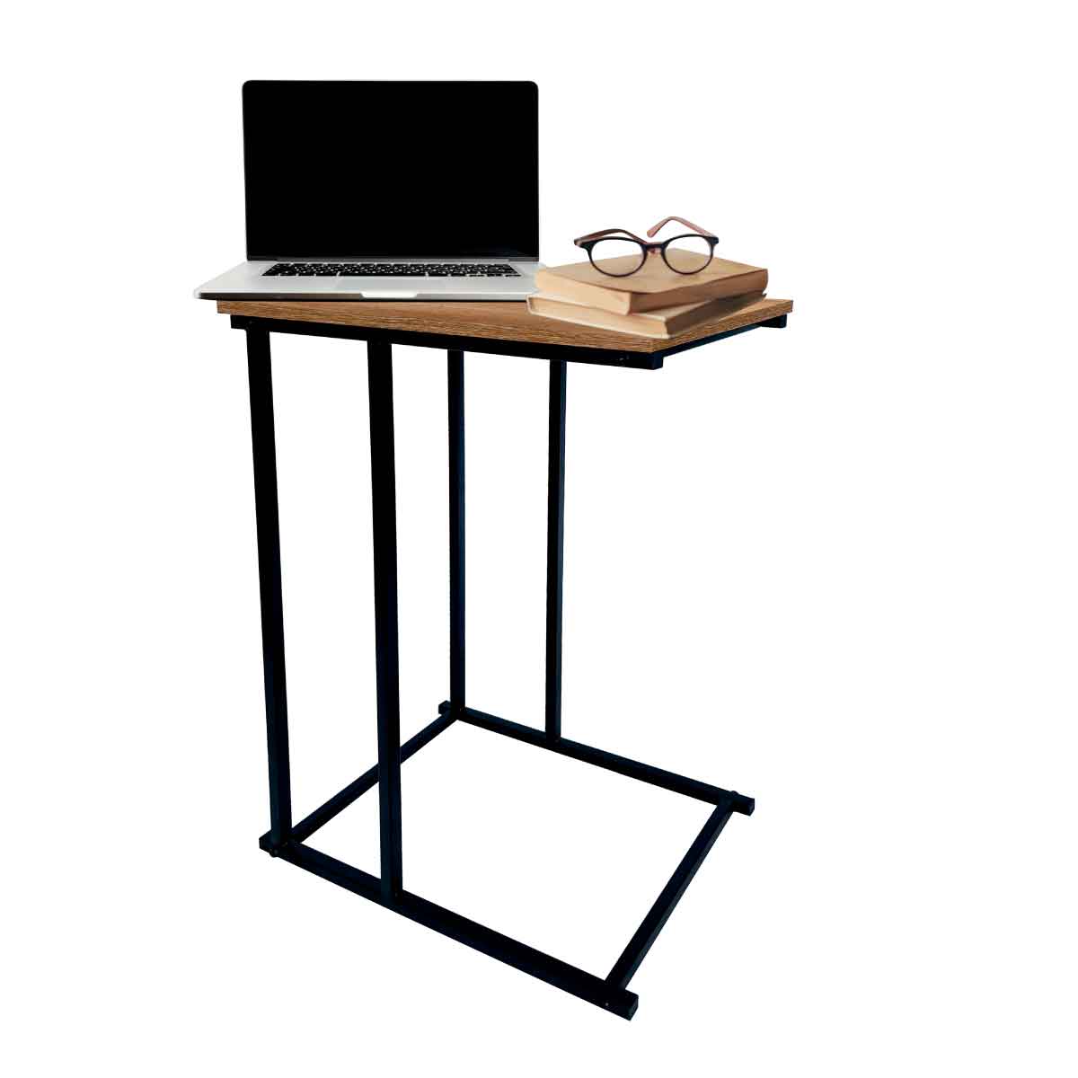 Mesa Auxiliar Minimalista Tipo C Lateral  Computadora Cama.
