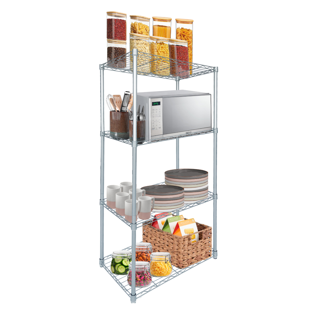 Rack  Estante Metalico Multiusos Con Repisas 4 niveles.