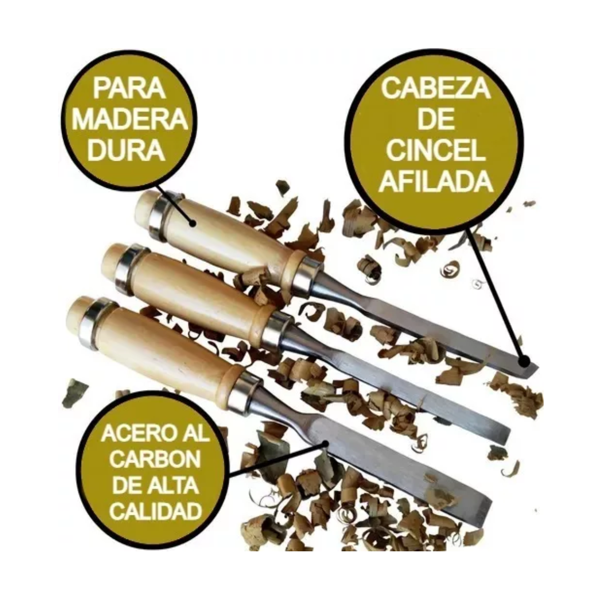 Juego Cincel  Madera Gubia Carpintero Tallado 12 pzs