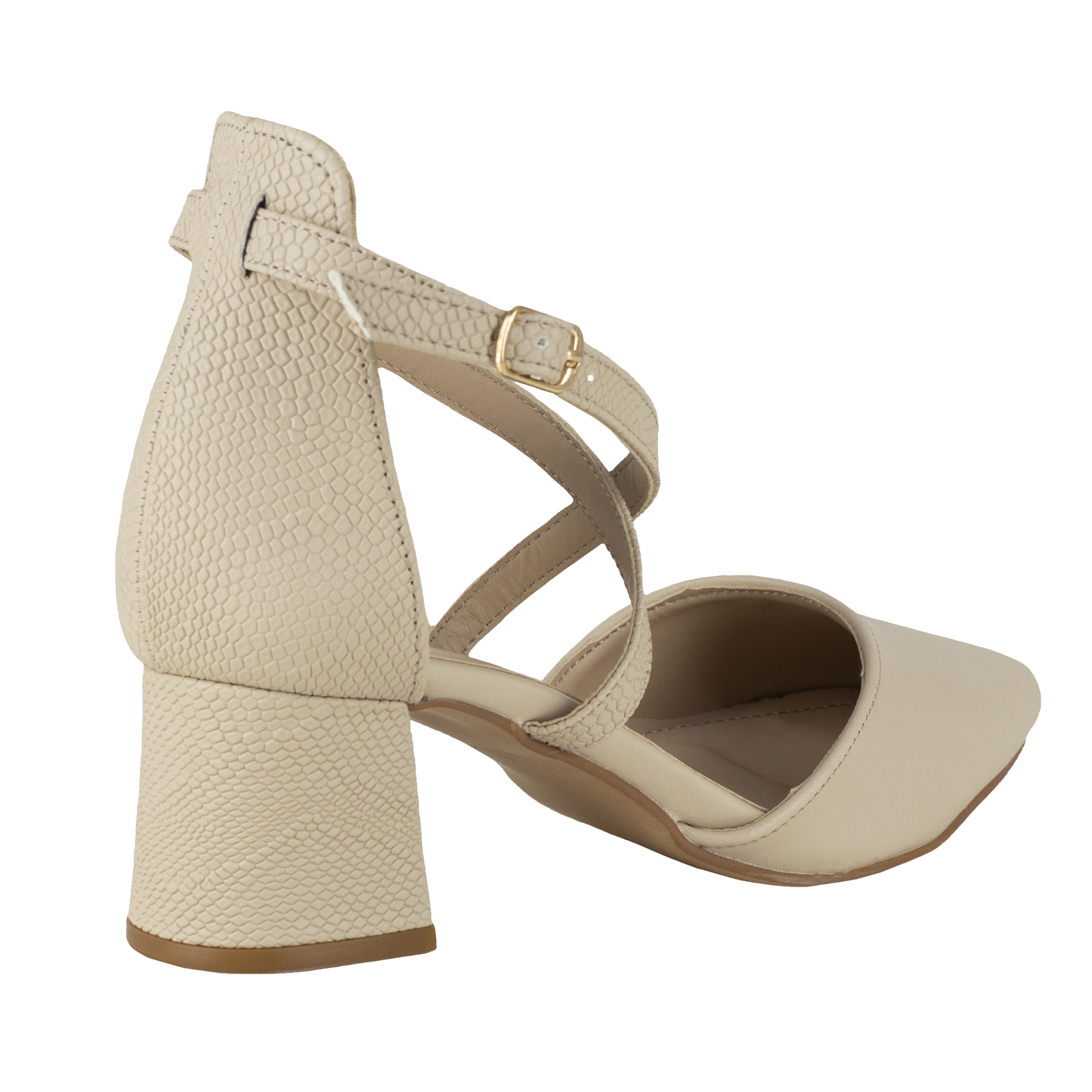 Zapatilla Mujer Vestir Tacon Correas Lady Paulina 16203 Nude.