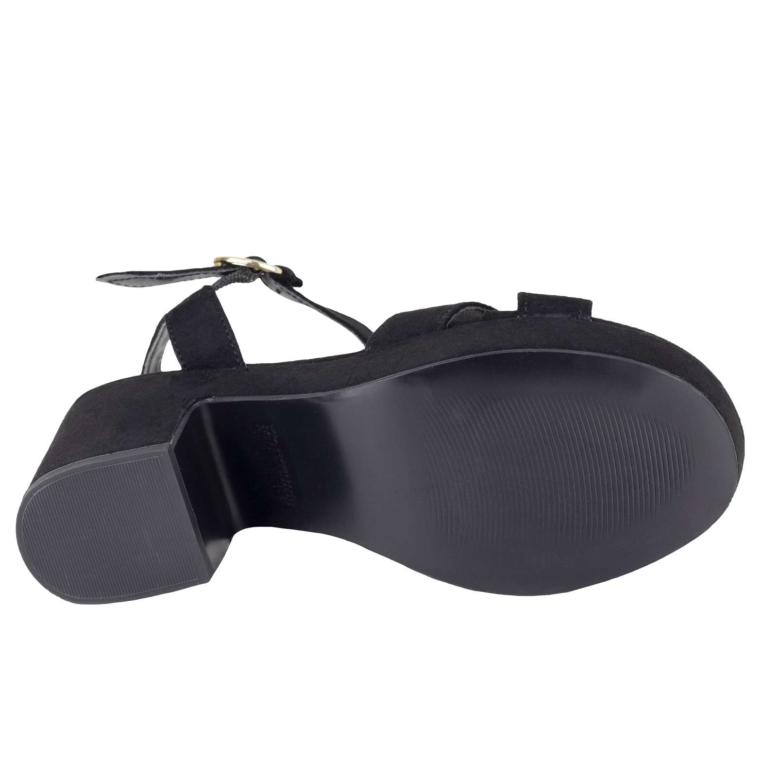 Sandalia De Tacon Plataforma Mujer Lady Paulina 99408 Negro.