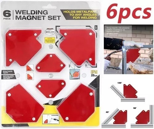 Kit De 6 Escuadra Magnética Para Soldar
